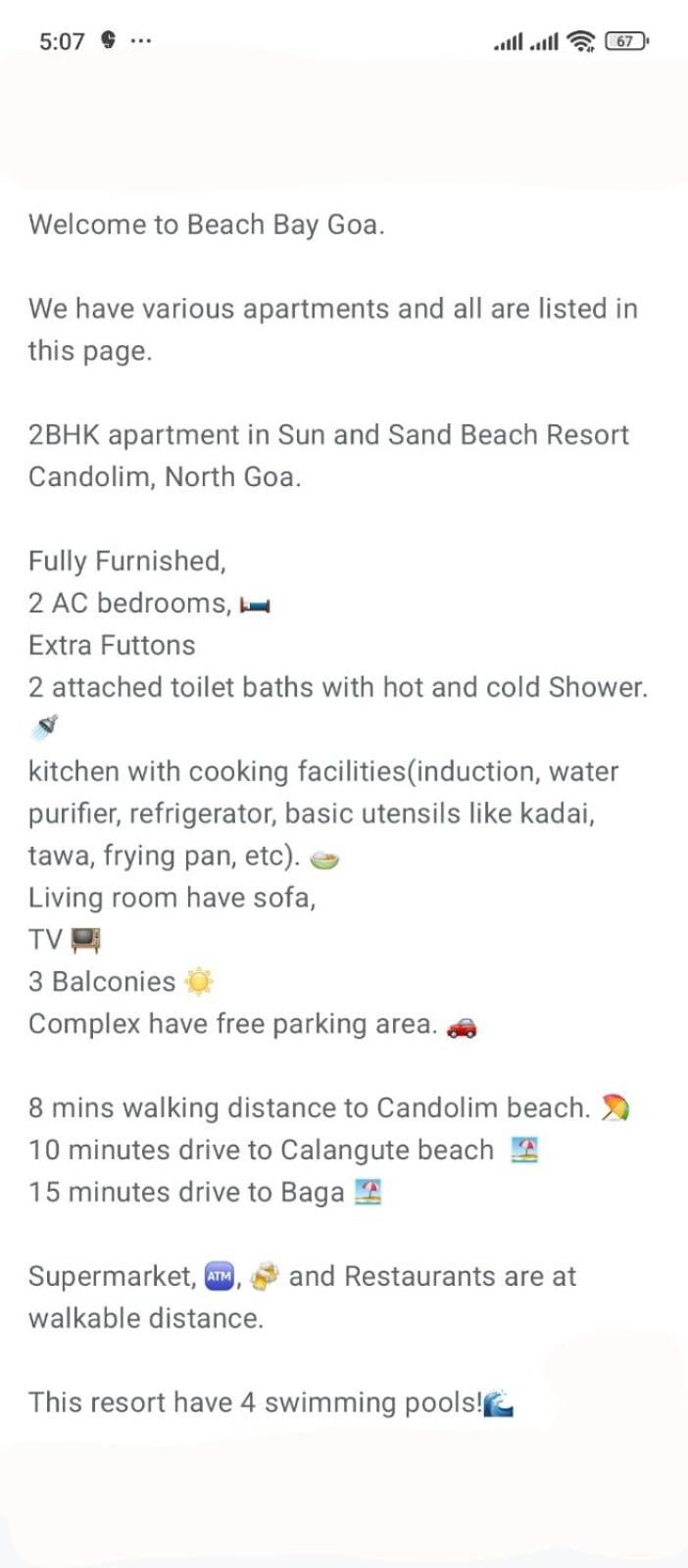 Bay In Sun And Sands Apartment